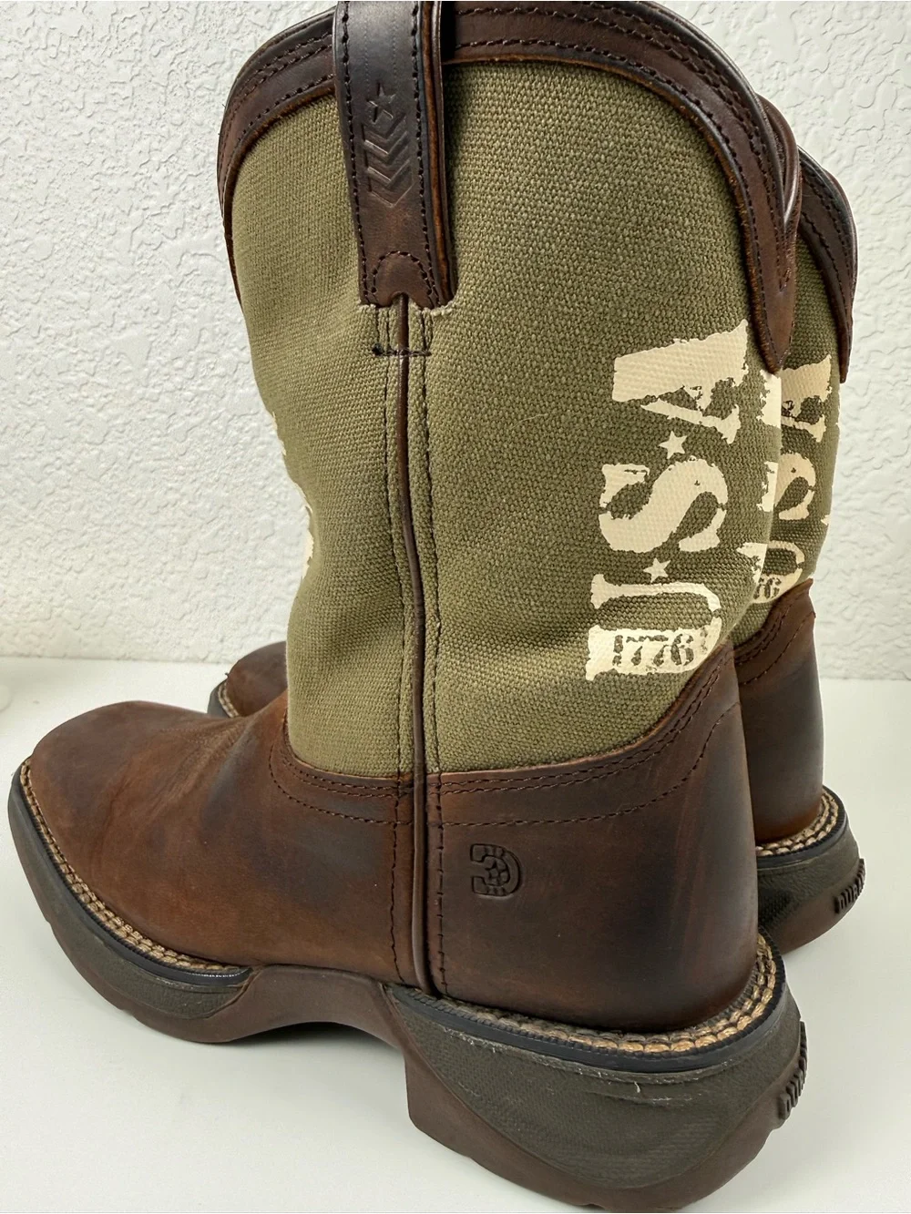 Durango Lil' Rebel USA Flag Army Western Cowboy Boots | Size 3M